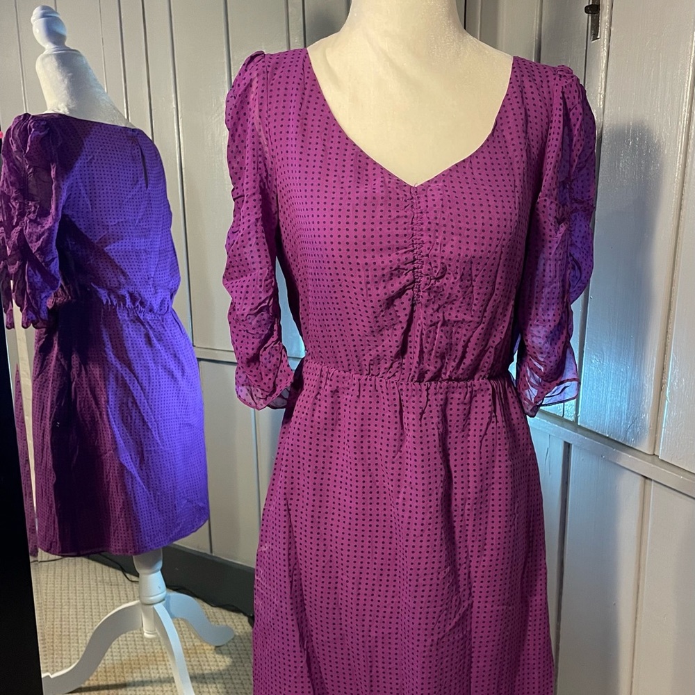 Broadway and Broome- Purple with Black dots - size 2
